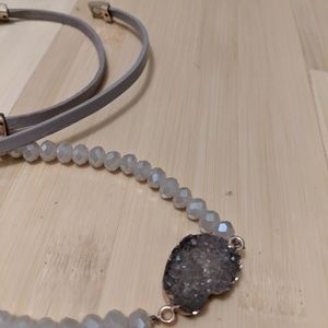 Druzy layer bracelet